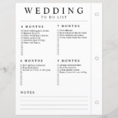 Minimale Hochzeitsplanerin 12 - 5 Monate Ringbuchs (Rückseite)