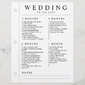 Minimale Hochzeitsplanerin 4 Monate - 1 Woche Seit (Vorderseite)