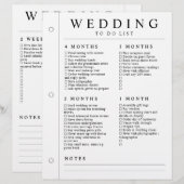 Minimale Hochzeitsplanerin 4 Monate - 1 Woche Seit (Vorne/Hinten)