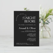 Minimale HochzeitsplanungDie Nacht vor der Probe Einladung (Stehend Vorderseite)