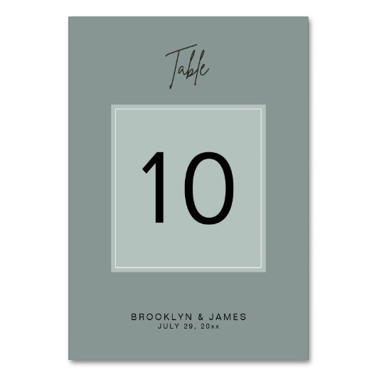 Minimale Hochzeitssaison-Tischnummern Tischnummer (Rückseite)