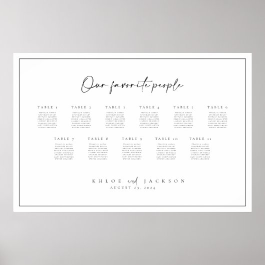 Minimale Hochzeitssatellite für Lieblings-Menschen Poster (Vorne)