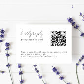 Minimale Hochzeitsskripte Einfache QR Code RSVP Ka