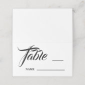 Minimale Hochzeitsstipps-Tischnummer Platzkarte (Außenseite Aufgefaltet)