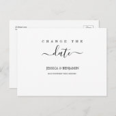 Minimale Hochzeitverzögerung Ändern Sie das Datum Postkarte (Vorne/Hinten)