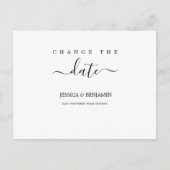 Minimale Hochzeitverzögerung Ändern Sie das Datum Postkarte (Vorderseite)