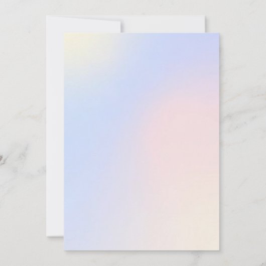 Minimale Holografische Feier zum Leben Einladung (Rückseite)