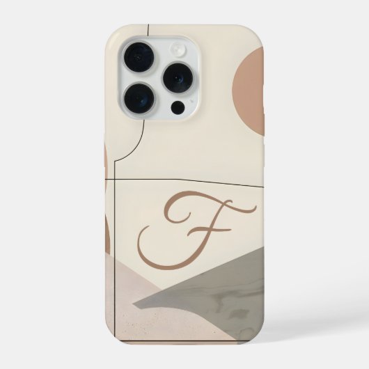 Minimale Hülle mit Buchstabe F – Ruhiges ästhetisc iPhone Hülle (Rückseite)