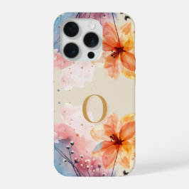 Minimale Hülle mit Buchstabe O – Ruhiges abstrakte iPhone 15 Pro Hülle