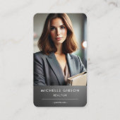 Minimale Hypothekenmakler Realtor Gray Business Ca Telefonnummerkarte (Vorderseite)