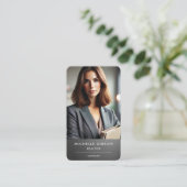 Minimale Hypothekenmakler Realtor Gray Business Ca Telefonnummerkarte (Stehend Vorderseite)