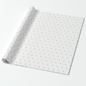 Minimale Imitate Gold Foil Stars Muster Weihnachte Geschenkpapier (Ungerollt)