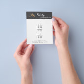 Minimale Imitate Gold Scissors Comb Fairstylist Me Flyer (Gruppe)