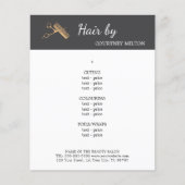 Minimale Imitate Gold Scissors Comb Fairstylist Me Flyer (Vorne)