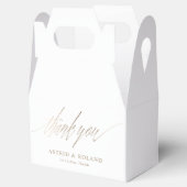 Minimale Imitate Goldkalligrafie Hochzeit Geschenkschachtel (Geöffnet)