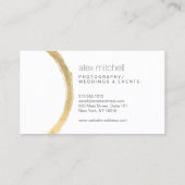 Minimale Imitate Goldschub Circle Fotograf Visitenkarte (Rückseite)