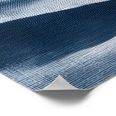 Minimale indigofarbene Landschaftskunst mit Schich Poster (Ecke)
