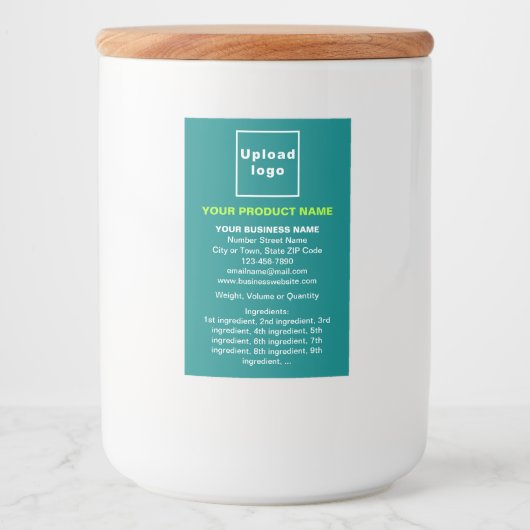 Minimale Informationen über Aquamarines grünes Por Lebensmitteletikett (Vorderseite)