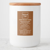 Minimale Informationen über das braune Portrait Lebensmitteletikett (Vorderseite)