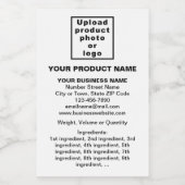 Minimale Informationen über das weiße Portrait Lebensmitteletikett (Einzelnes Label)