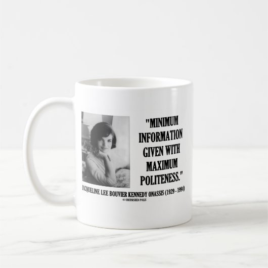 Minimale Informations-Höflichkeit Jacqueline Kaffeetasse (Links)