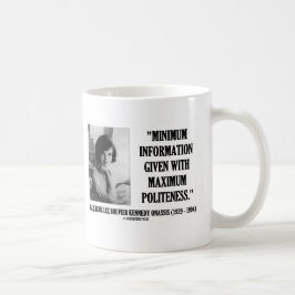 Minimale Informations-Höflichkeit Jacqueline Kaffeetasse