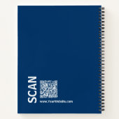 Minimale Initialen Schwarz Blau Weiß Werkstatt Notizblock (Rückseite)