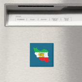 Minimale Iran-Flaggenkarte Löwe Persisch Magnet (In Situ (Geschirrspüler))