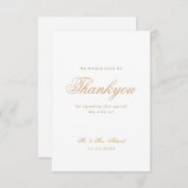 Minimale islamische Goldhochzeit Dankeskarte (Vorne/Hinten)