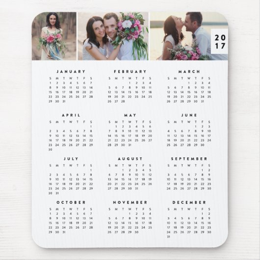 Minimale jährliche Kalendermousepad Mousepad (Vorne)