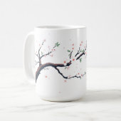 Minimale japanische Baumzweige Kaffeetasse (Vorderseite Links)
