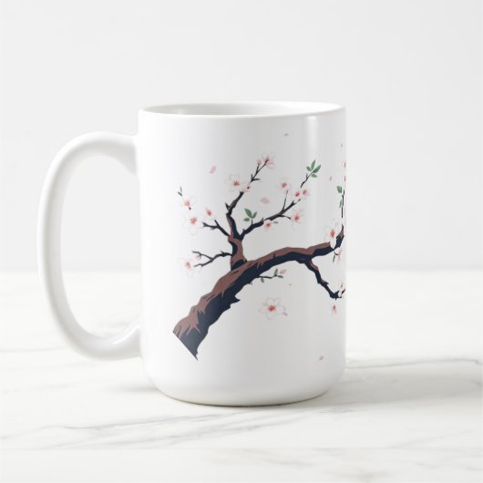 Minimale japanische Baumzweige Kaffeetasse (Links)