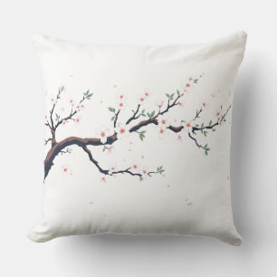Minimale japanische Baumzweige Kissen