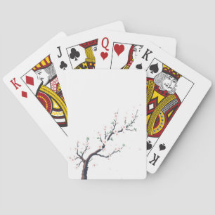 Minimale japanische Baumzweige Spielkarten