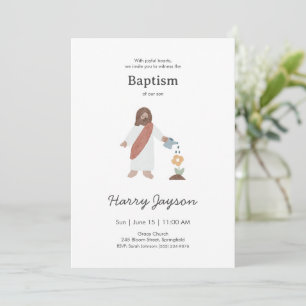 Minimale Jesus-Taufe Einladung