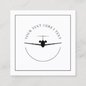 Minimale Jet-Visitenkarte - Benutzerdefinierter Lo Quadratische Visitenkarte (Vorderseite)