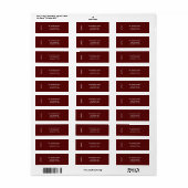 Minimale JOYFUL | Deep Red Holiday-Adresseetikett (Vorne)