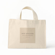 Minimale Just Engaged-Tasche | Natürliches Leinen