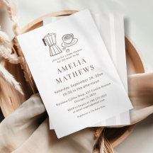 Minimale Kaffee-Themen-Baby-Party