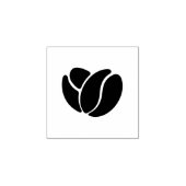 Minimale Kaffeebohnen-Icon-Stempel-Design Gummistempel (Prägung)