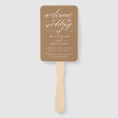 Minimale Kalligrafie, die wir beim Hochzeitsprogra Fächer (Vorderseite)