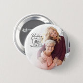 Minimale Kalligrafie-Foto-Geburtstags-Enkelin Button (Vorne & Hinten)