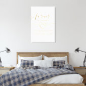 Minimale Kalligrafie-Gedenkzeichen Leinwanddruck (Insitu (Schlafzimmer))