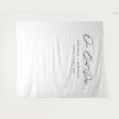 Minimale Kalligrafie-Hochzeitskabine - Hintergrund Wandteppich (Vorderseite (Horizontal))