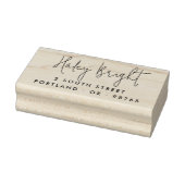 Minimale Kalligrafie Moderne Rücksendeadresse Gummistempel (Stempel)
