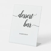 Minimale Kalligrafie Script Wedding Dessert Bar Sockelschild (Vorderseite)