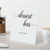 Minimale Kalligrafie Script Wedding Dessert Bar Sockelschild (In SItu)