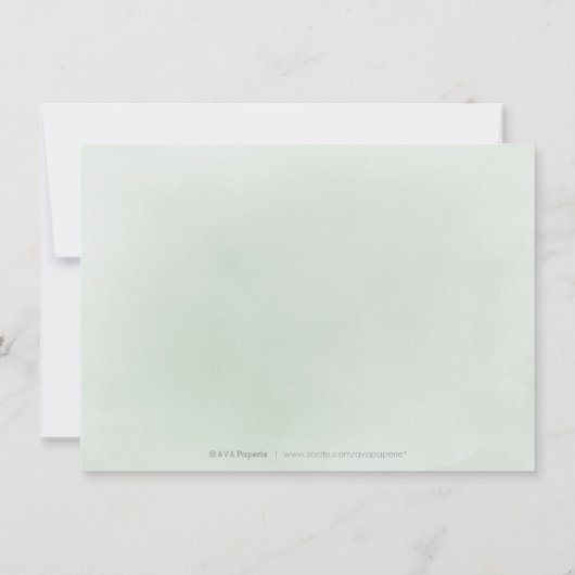 Minimale Kalligraphie Hochzeitsaufschub Einladung (Rückseite)