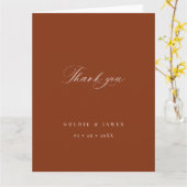 Minimale kalligraphische Hochzeit Geschenk Vielen Karte (Gelbe Blume)