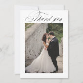 Minimale kalligraphische Hochzeiten Fotos Danke Ka (Vorderseite)